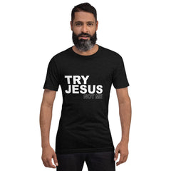 Absolutestacker2 Black Heather / XS Try Jesus