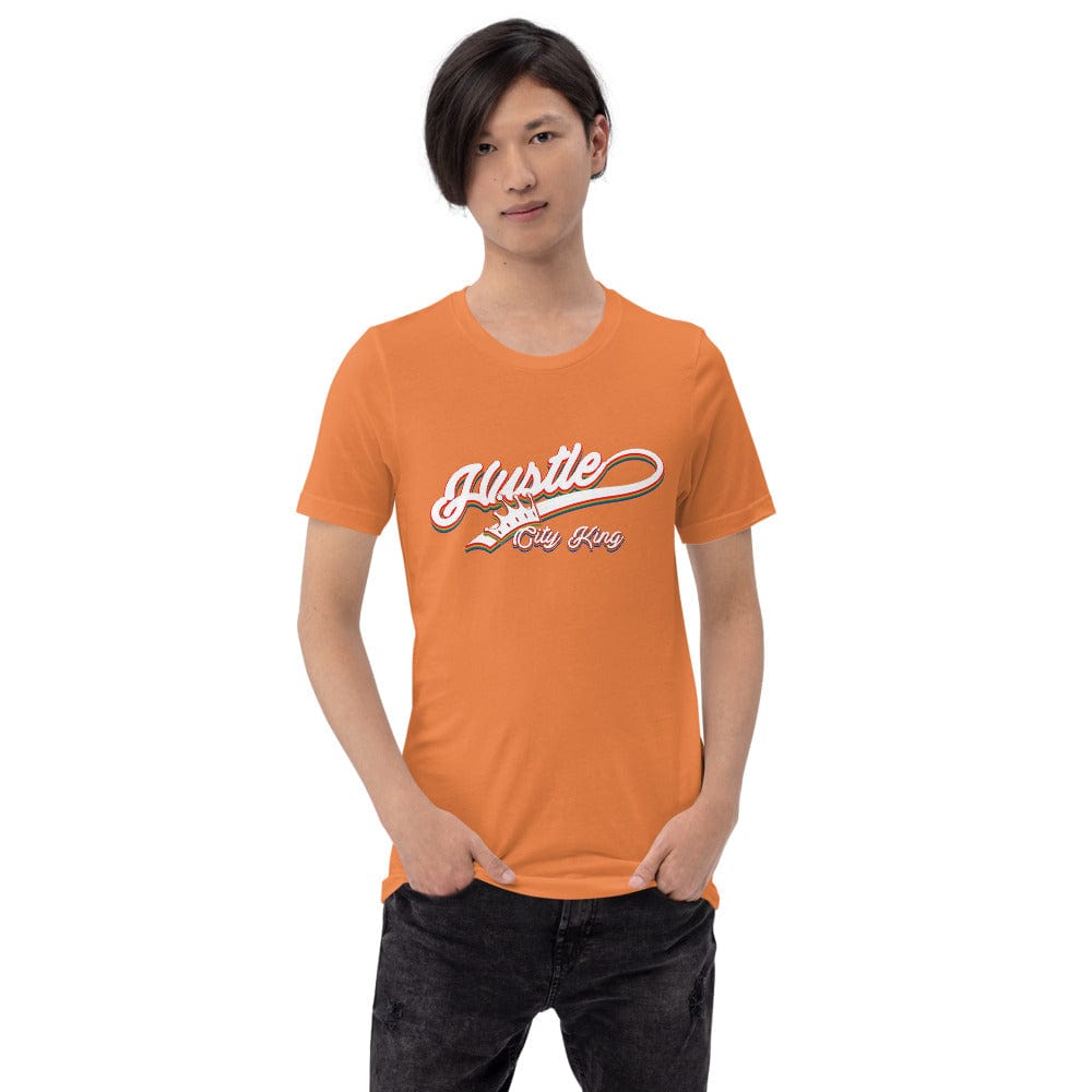 Absolutestacker2 Burnt Orange / XS Hustle City King Custom T-shirt