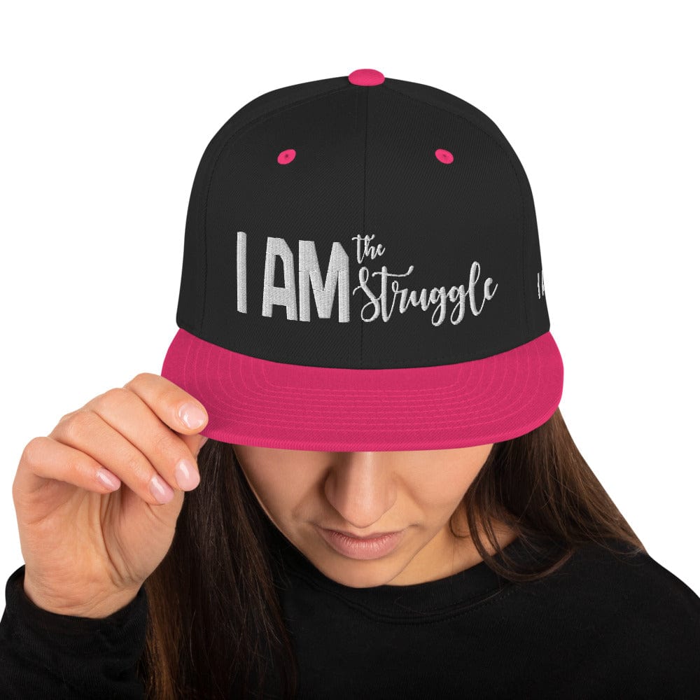 Absolutestacker2 Hats Black/ Neon Pink I am the struggle Hat