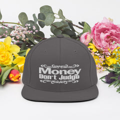 Absolutestacker2 Hats Dark Grey Money Don't judge Snapback Hat