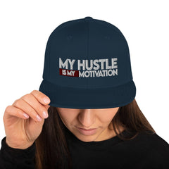 Absolutestacker2 Hats Dark Navy Hustle is my motivation Snapback Hat