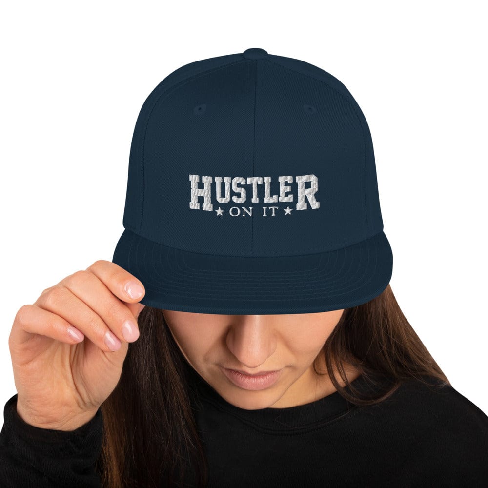 Absolutestacker2 Hats Dark Navy Hustler on it snapback