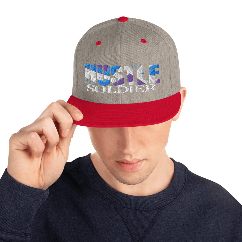 Absolutestacker2 Hats Heather Grey/ Red Hustle soldier