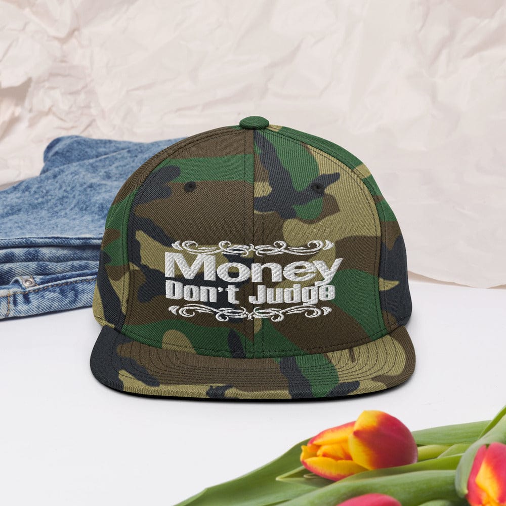 Absolutestacker2 Hats Money Don't judge Snapback Hat