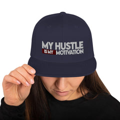 Absolutestacker2 Hats Navy Hustle is my motivation Snapback Hat