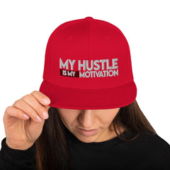 Absolutestacker2 Hats Red Hustle is my motivation Snapback Hat