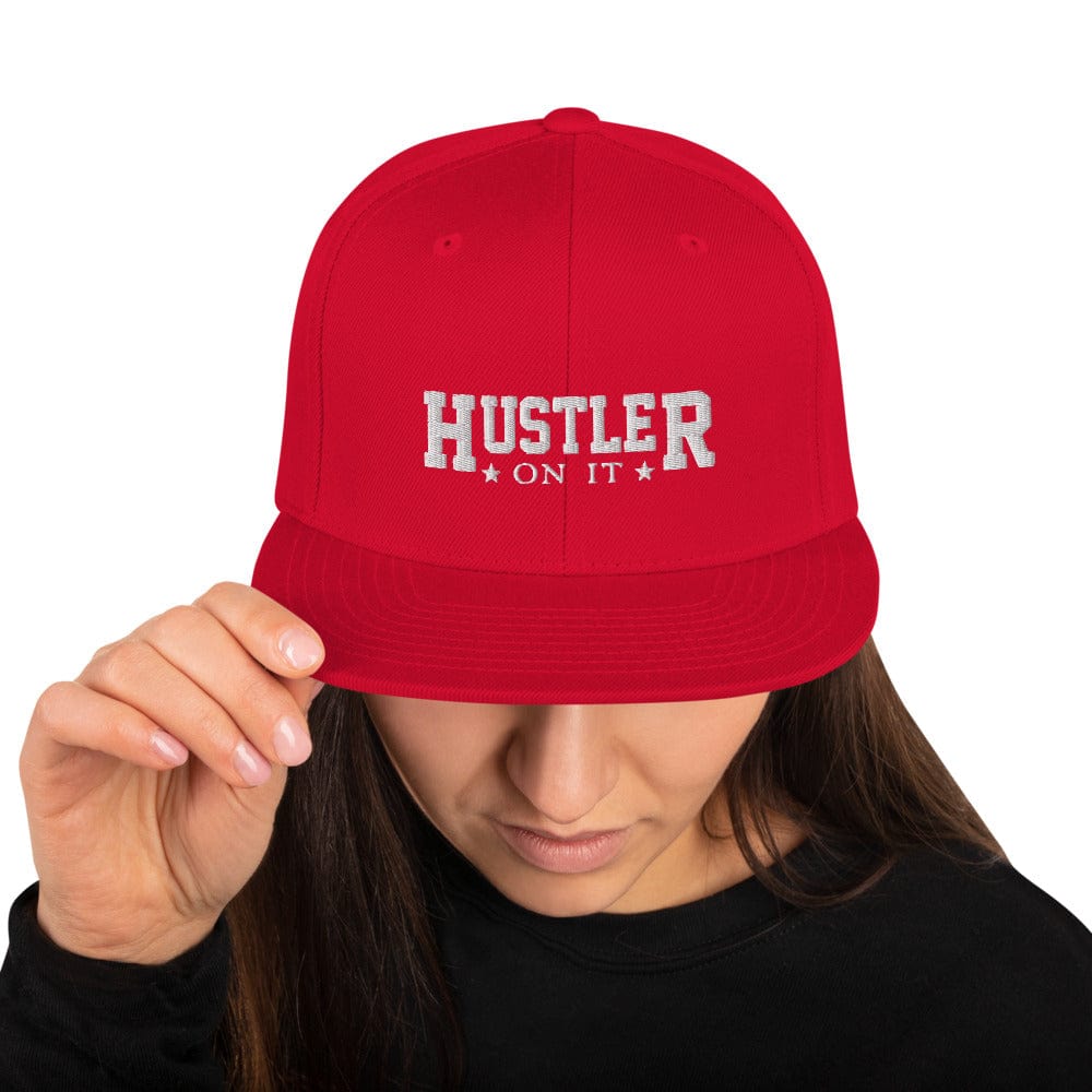 Absolutestacker2 Hats Red Hustler on it snapback