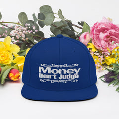 Absolutestacker2 Hats Royal Blue Money Don't judge Snapback Hat