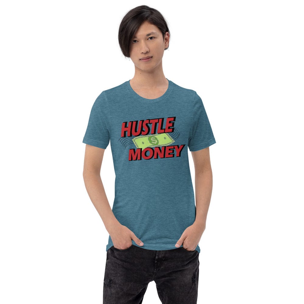 Absolutestacker2 Heather Deep Teal / S Hustle money Custom T-shirts