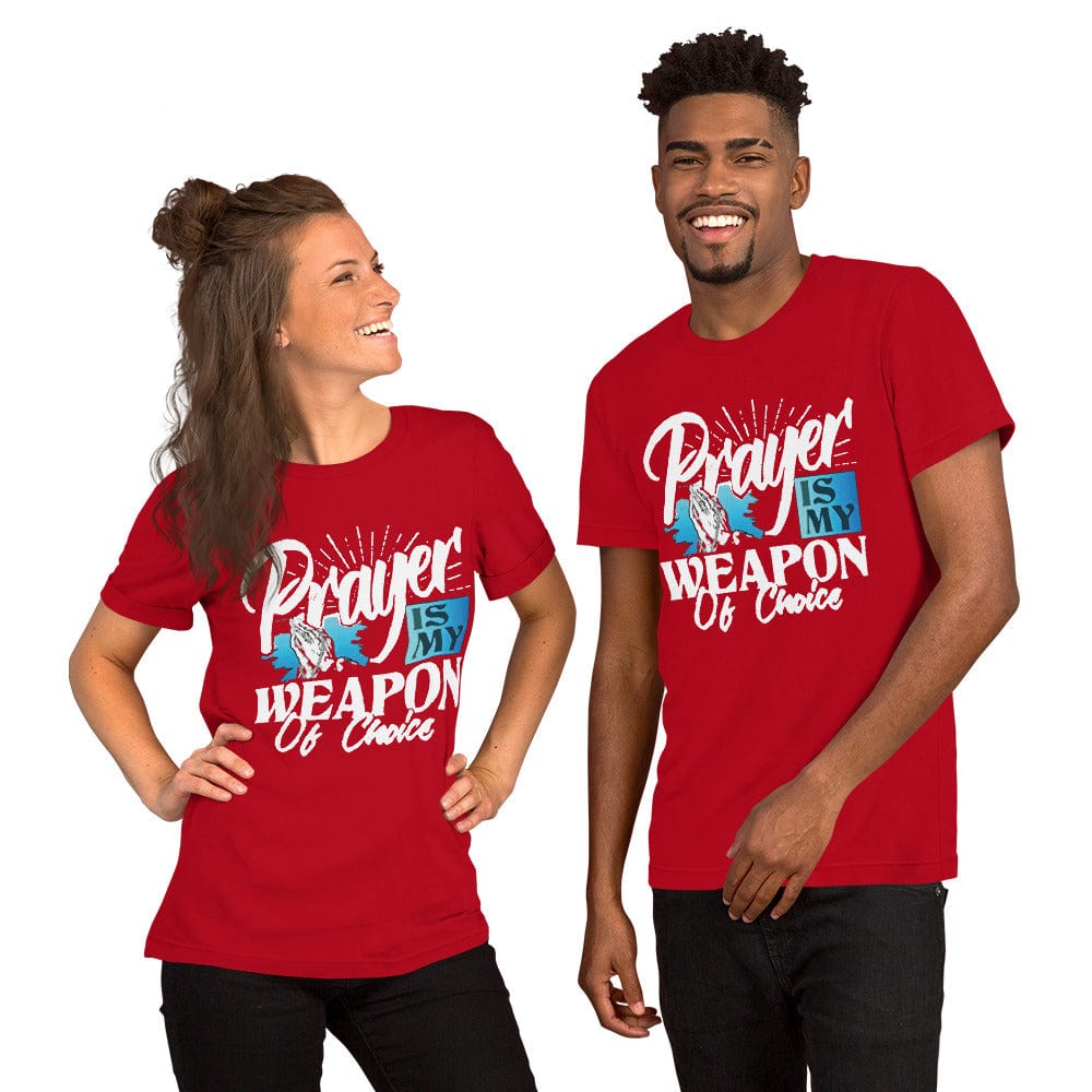 Absolutestacker2 Red / S Prayer is my choice of weapon t-shirt