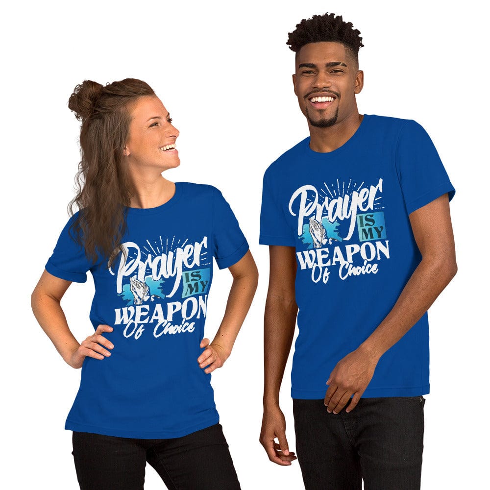 Absolutestacker2 True Royal / S Prayer is my choice of weapon t-shirt